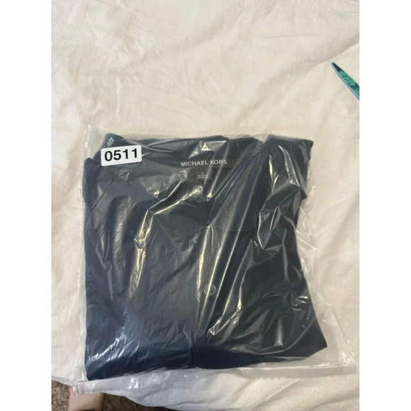 Men's Polo Shirt Navy Blur Preppy Size Large Michael Kors #0511 - Picture 3 of 3